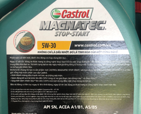 Nhớt Castrol 5W30